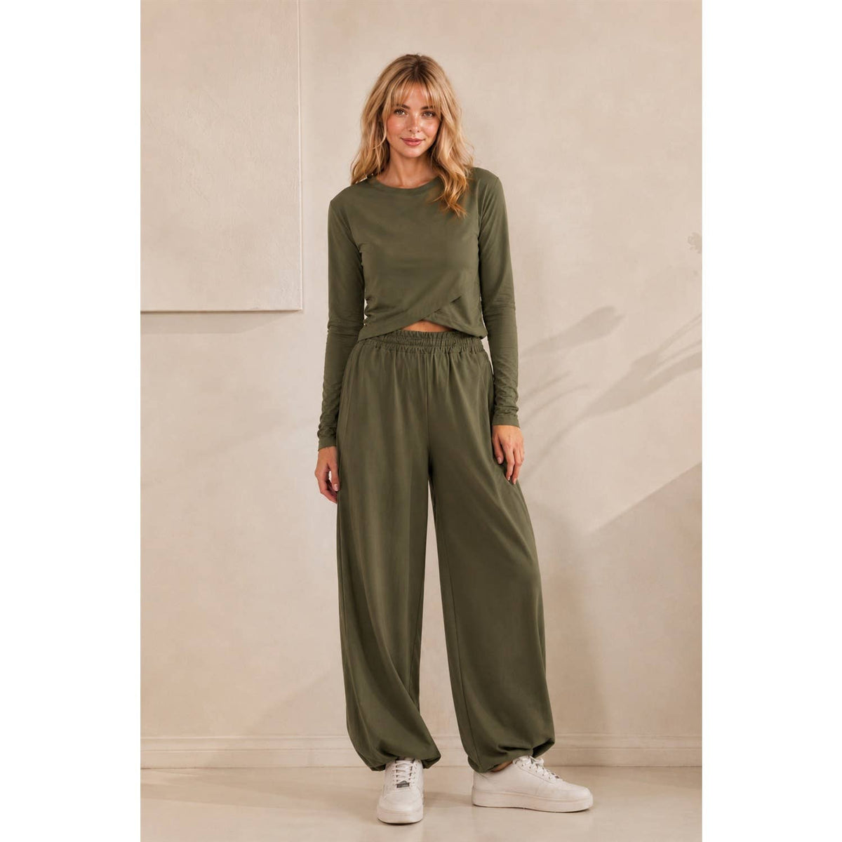 Cozy Twist Lounge Set: Olive