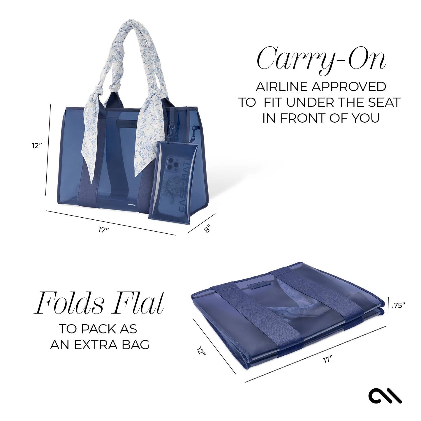 Case-Mate-Something Navy Twilly Jelly Tote Bag