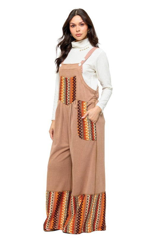 Overall Boho Ruffled Zig Zag Patches
