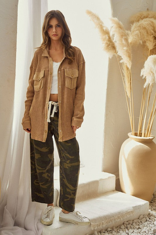 Camo Relaxed Fit Rope String Pants