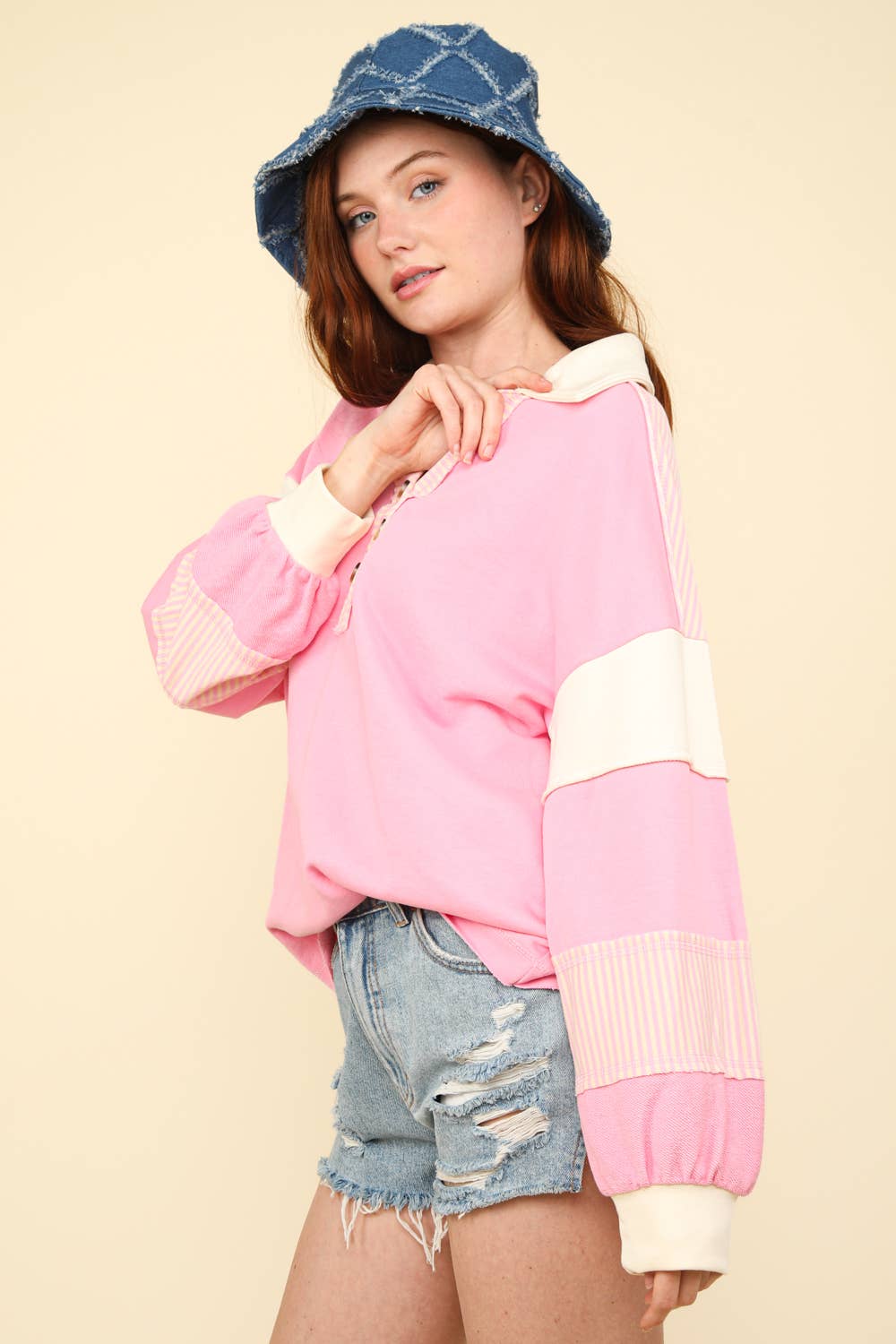 Color Block Oversized Casual Knit