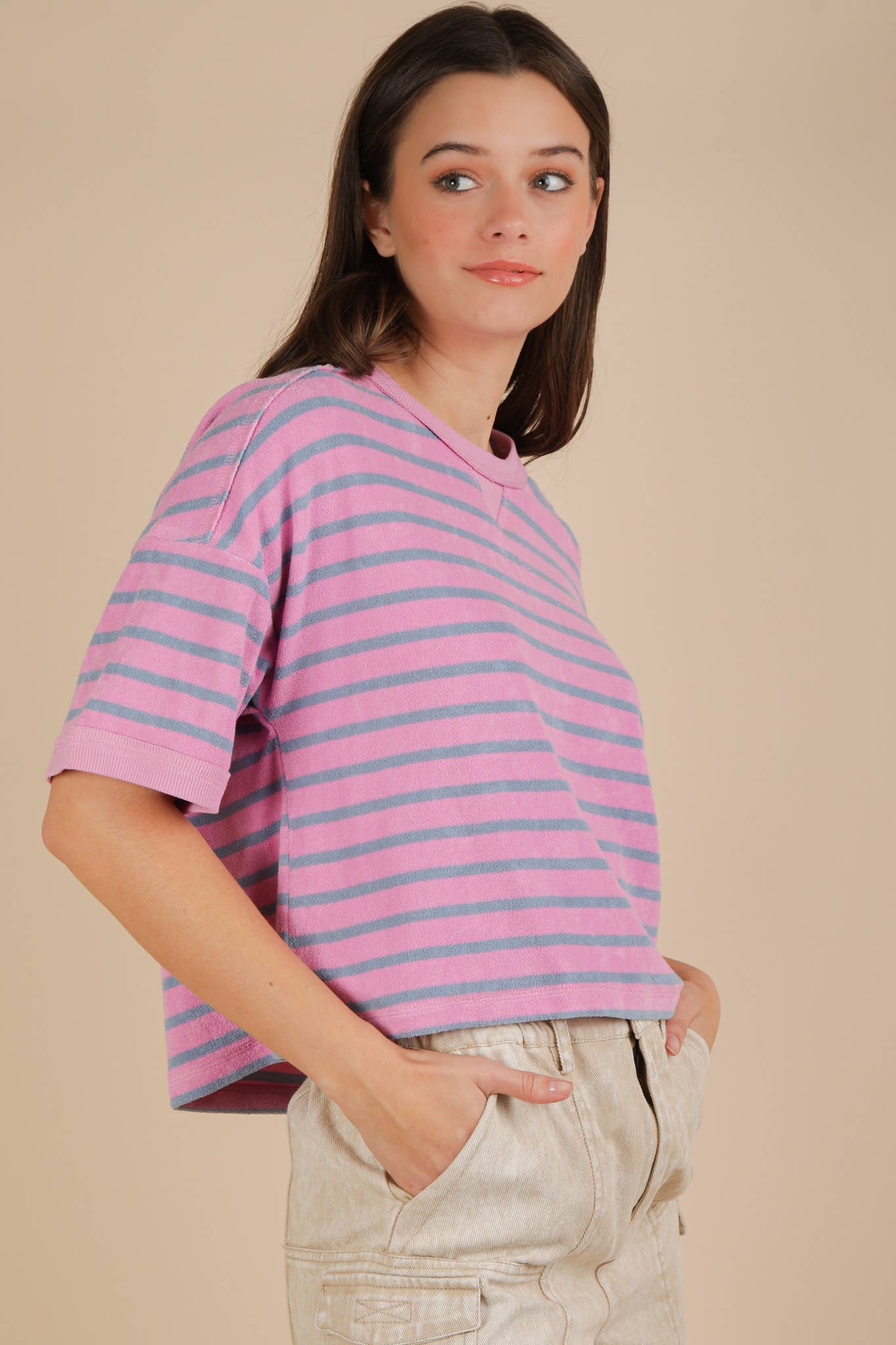 Oversized Stripe Casual Comfy Knit Top