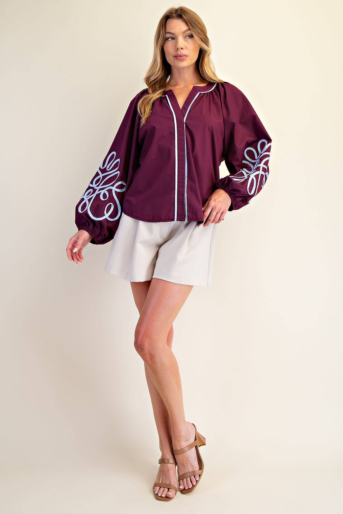Soutache Detail Blouse