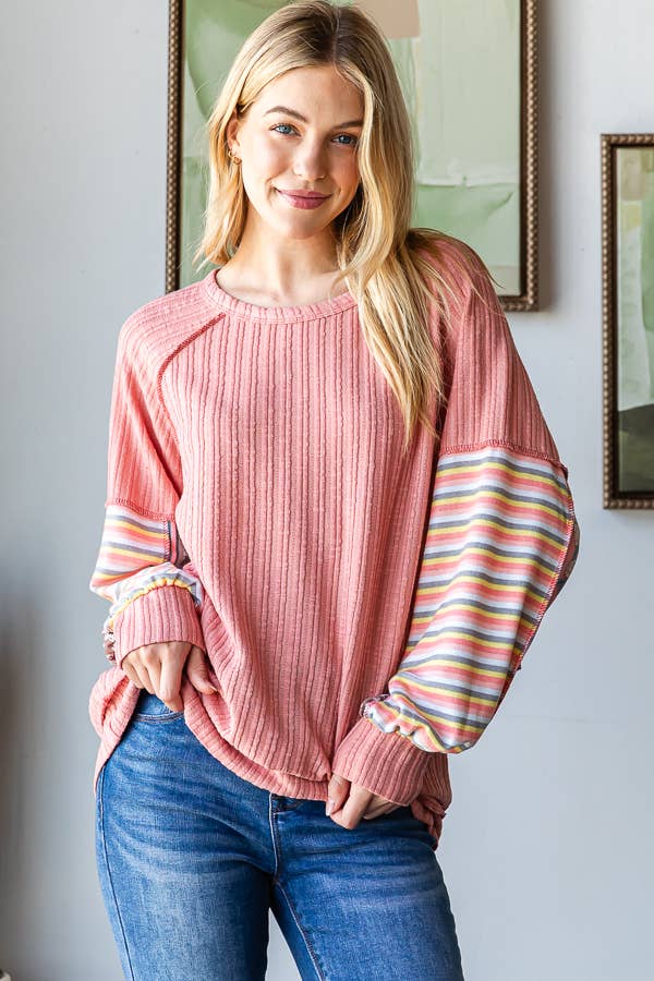 Ribbed Mauve Floral