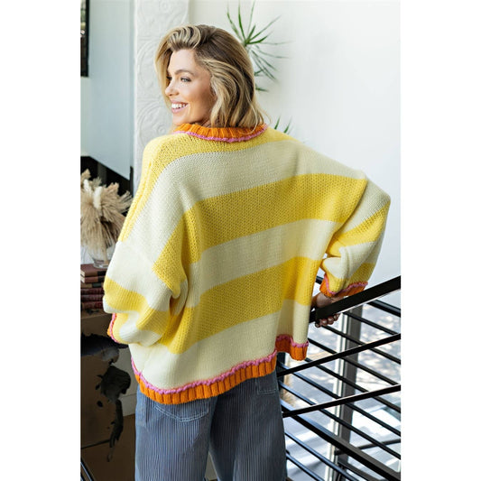 BEACH BALL CHIC PULLOVER: Lemon/Yellow Combo