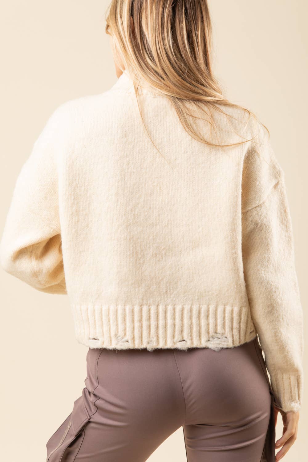 Mock Neck Cozy Sweater Top
