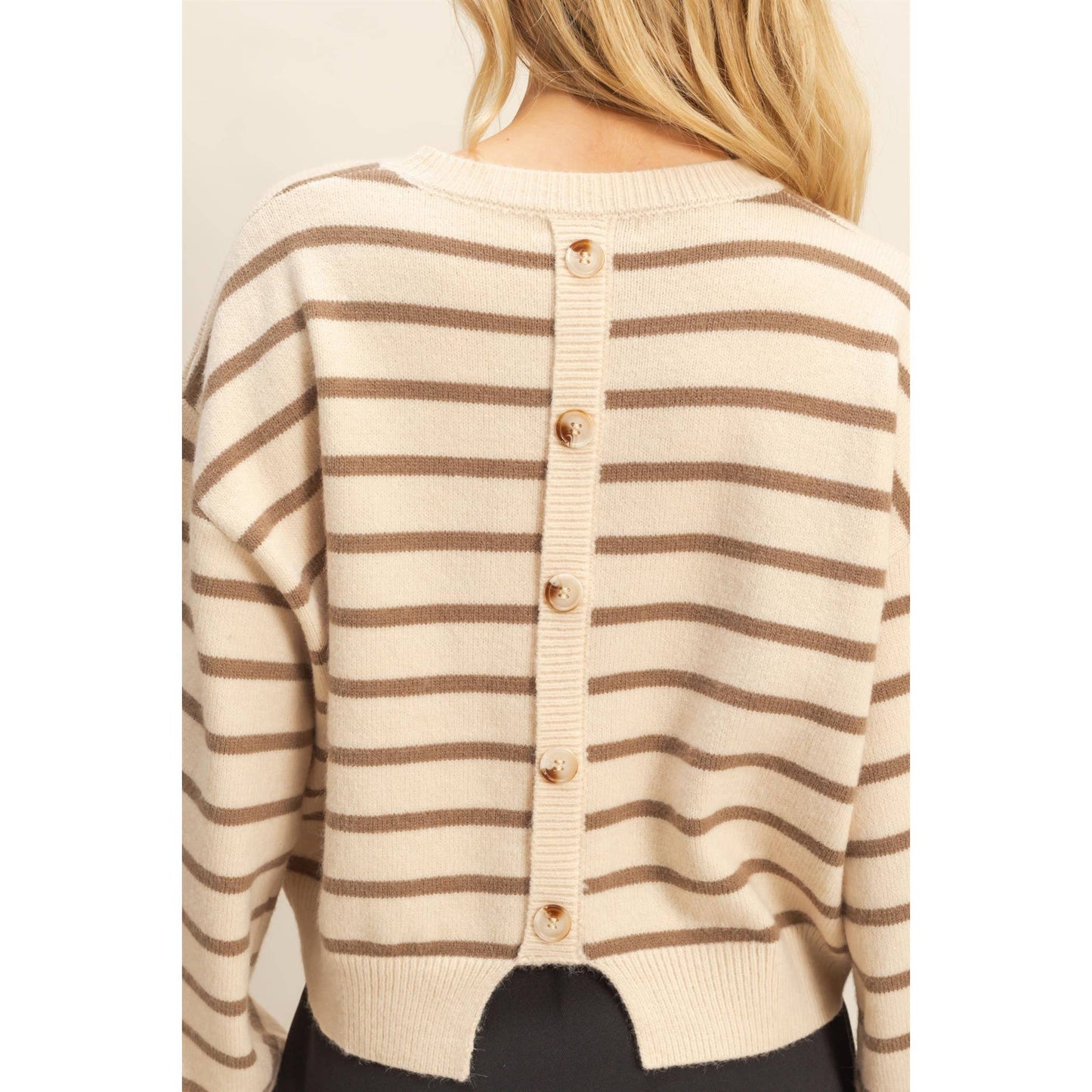 Striped Crewneck Sweater Perfect For Layering