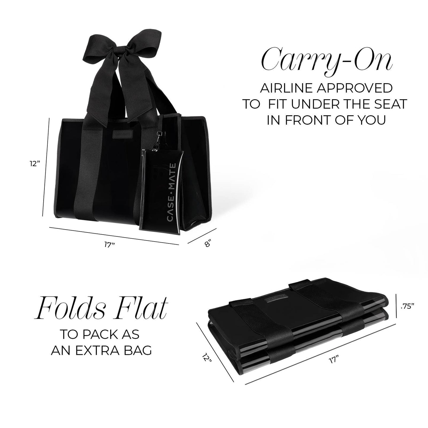Case-Mate Midnight Black Bow Jelly