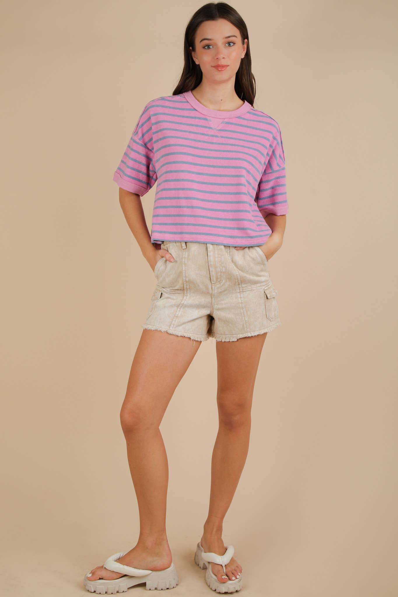 Oversized Stripe Casual Comfy Knit Top