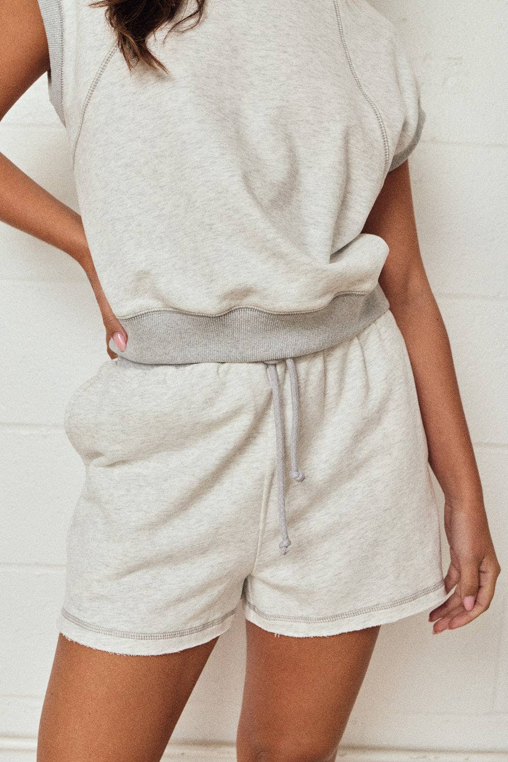 Lounge Short Set Relaxed Fit: Grey