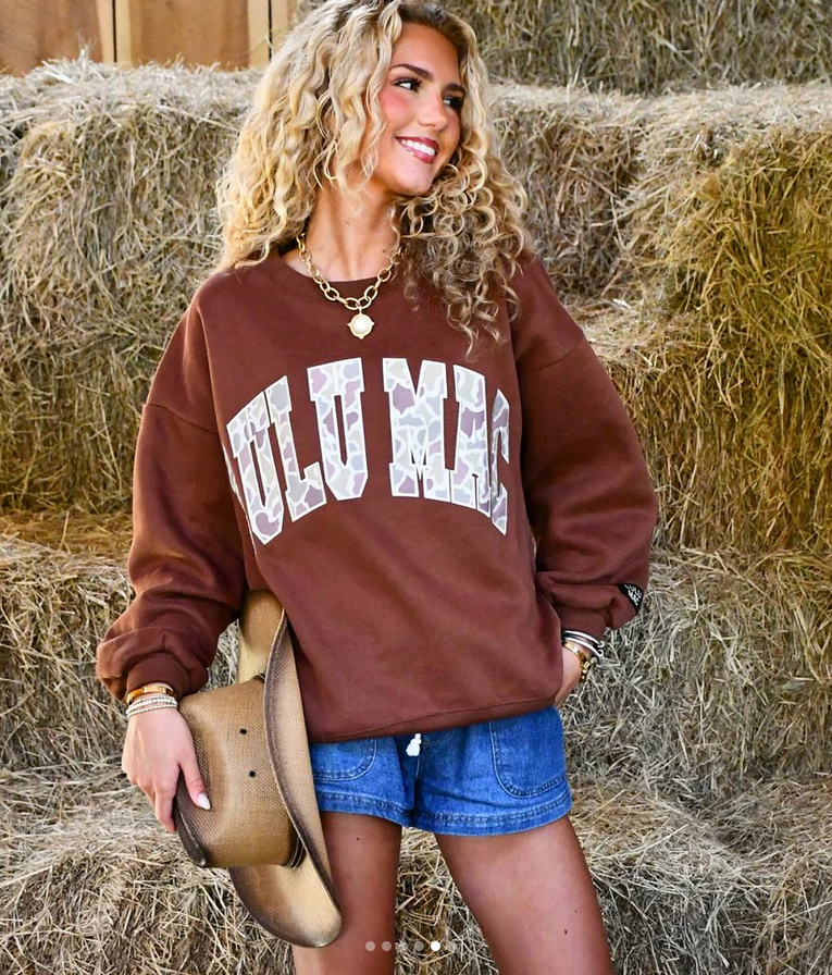 Lulu Mac Sweatshirt Brown Camoflauge