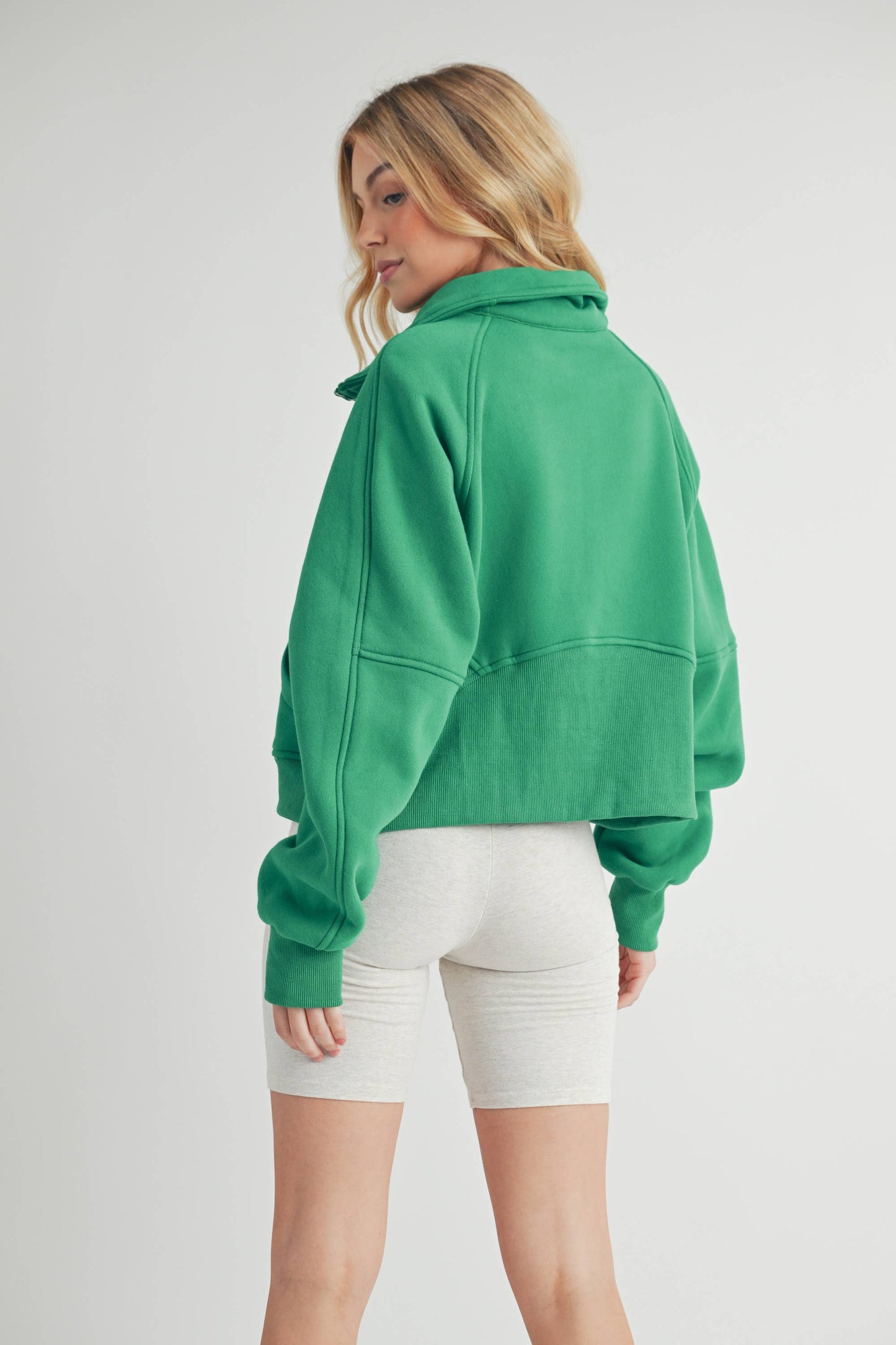 Dove Funnel Neck Half Zip Pullover