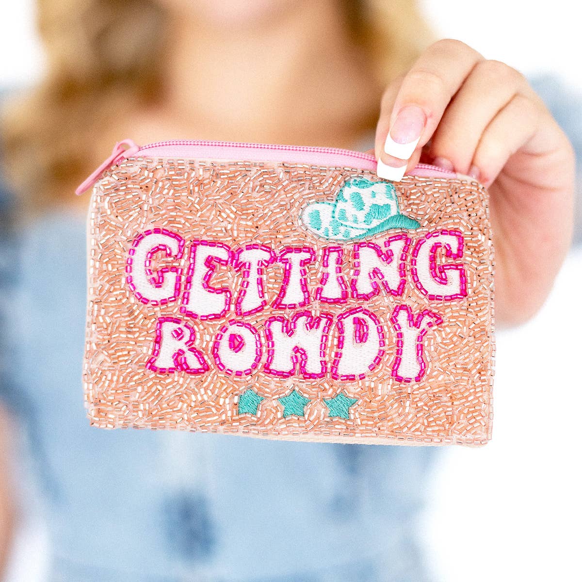 Getting Rowdy Beaded Coin Purse