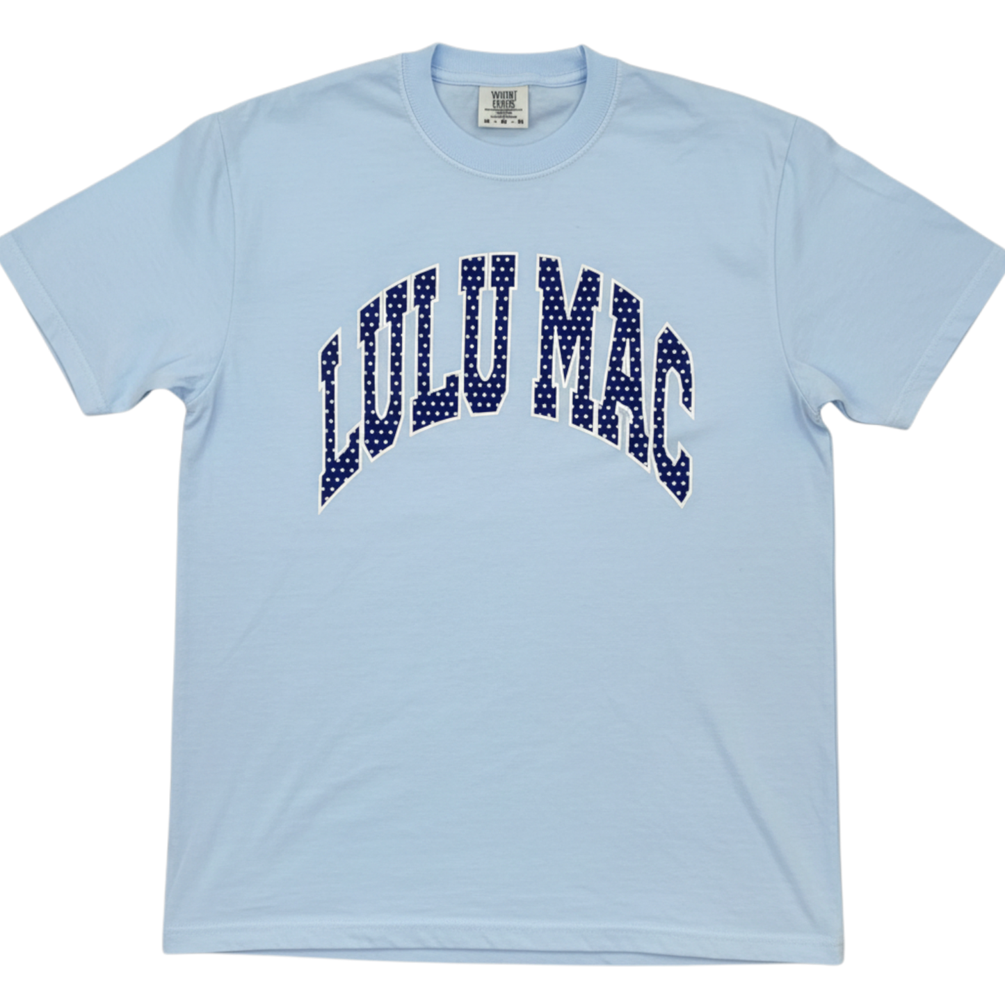 Polka Dot Adult Chambray Comfort Colors Tee: Chambray Polka Dots