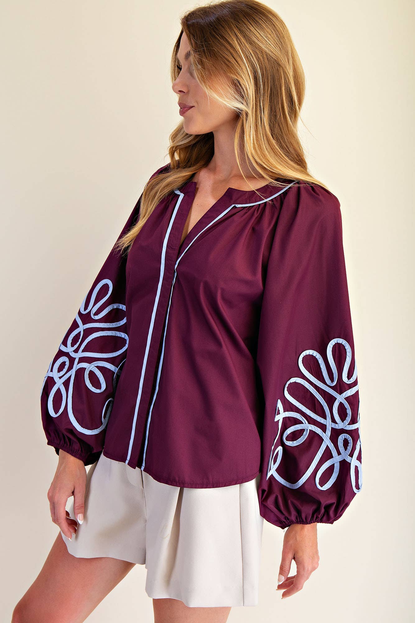 Soutache Detail Blouse