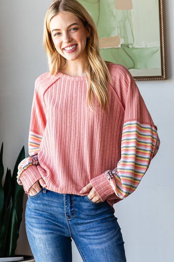 Ribbed Mauve Floral