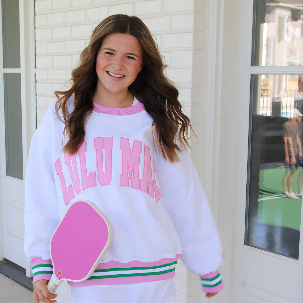 Lulu Mac Sweatshirt White/Pink