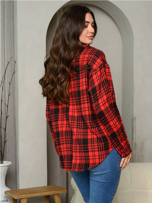 LONG SLEEVE BUTTON UP PLAID