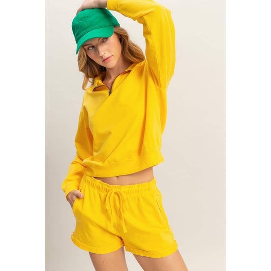 Half Zip Long Sleeve Sweatshit