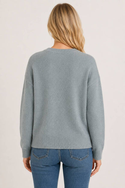 Duck Family Crewneck Sweater-Blue