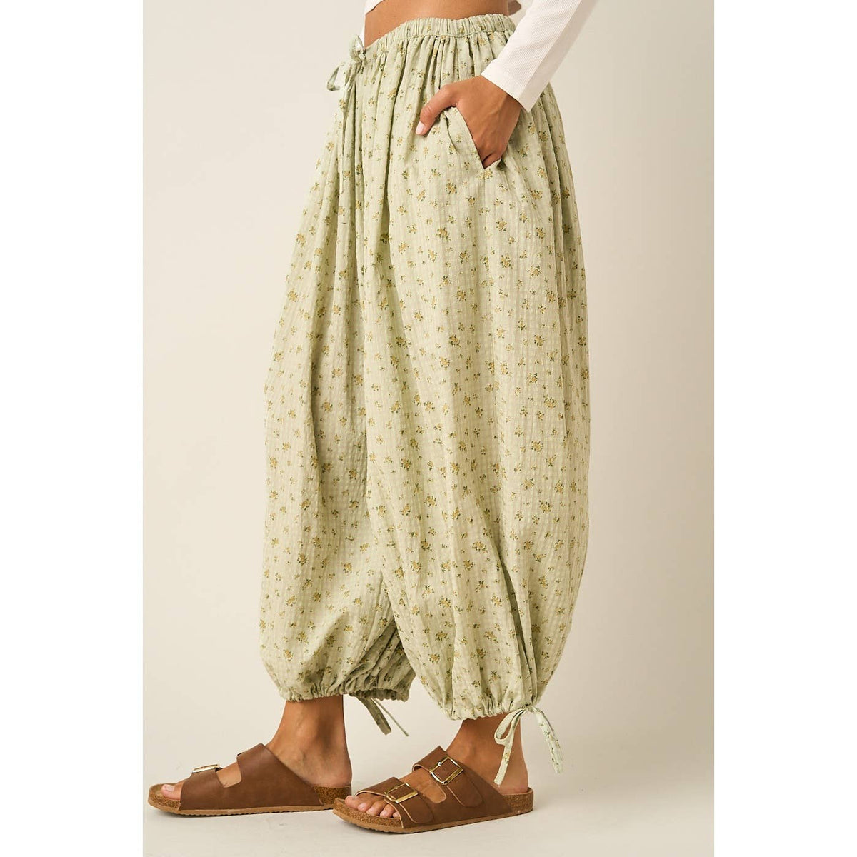 DITSY FLORAL PRINT BOHO BALLOON PANTS