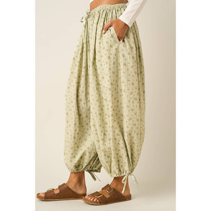 DITSY FLORAL PRINT BOHO BALLOON PANTS