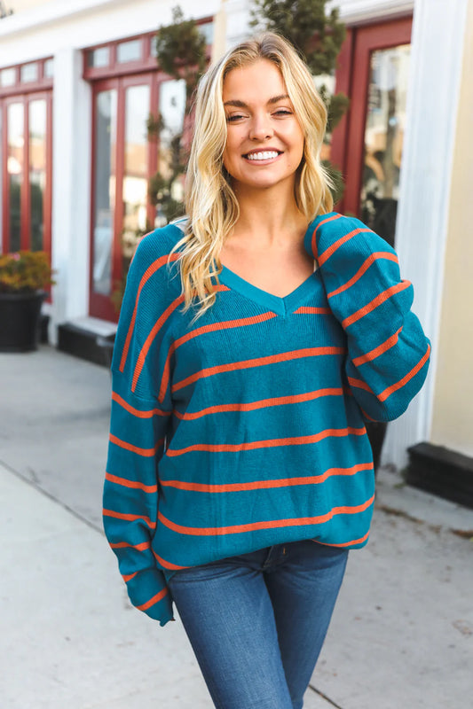Curvy Blue Stripe