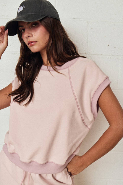 Lounge Short Set Relaxed Fit: PINK