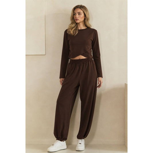 Cozy Twist Lounge Set: Brown