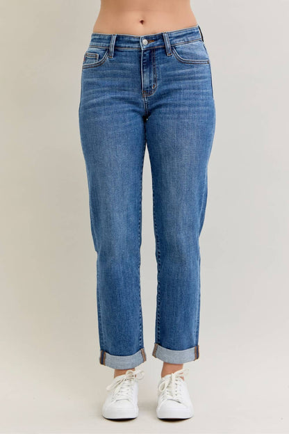 Judy Blue Jeans MR BF Classic Cuffed