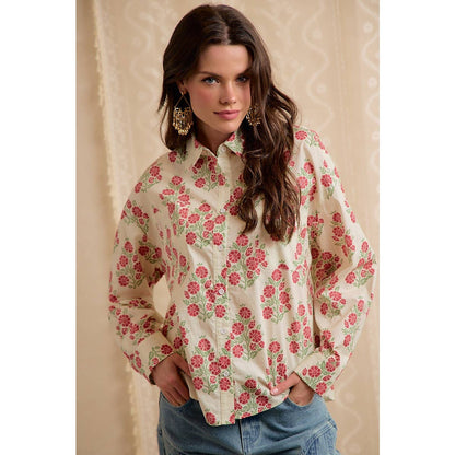 FLORAL PRINTED BUTTON DOWN