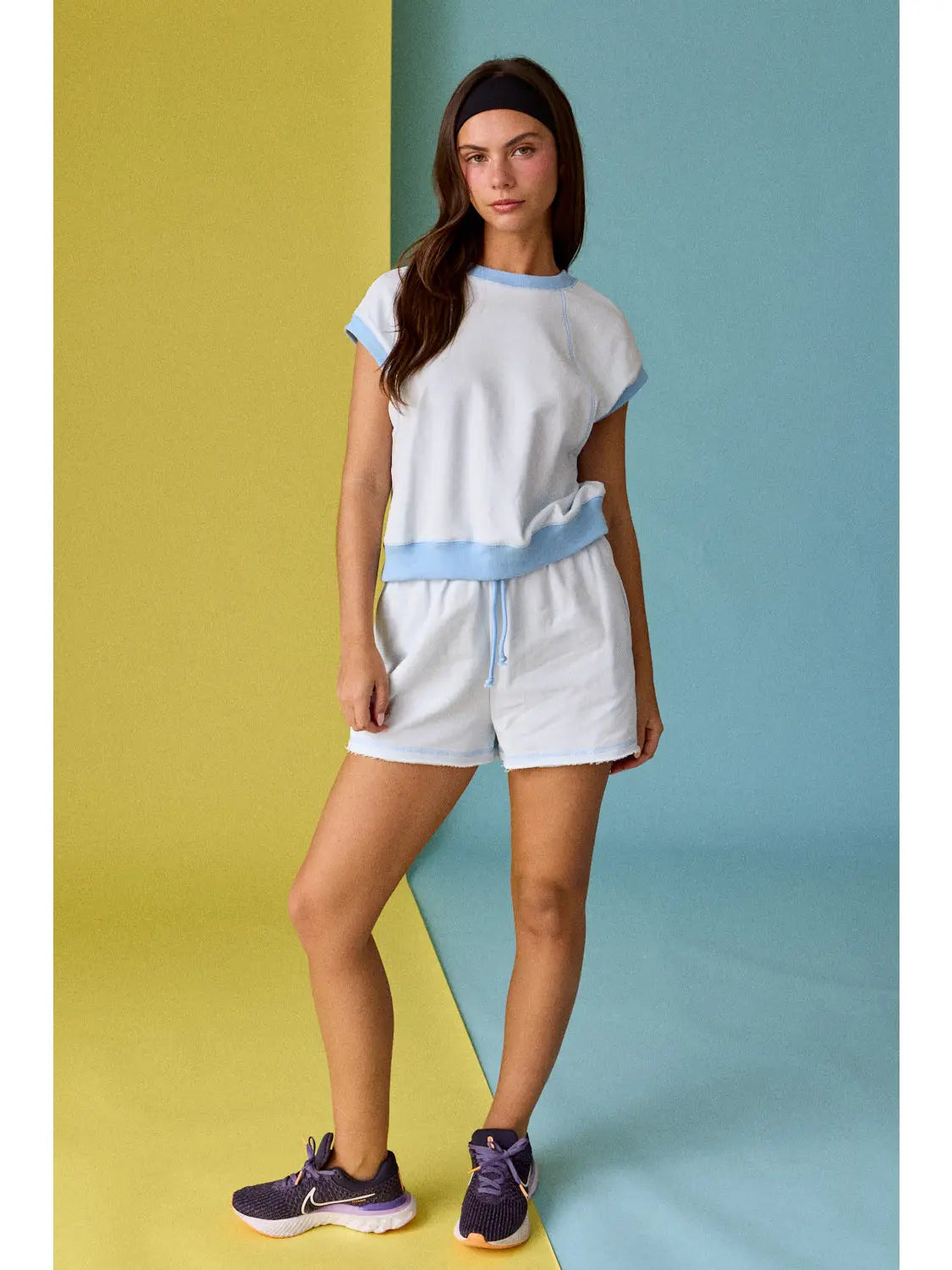 Lounge Short Set Relaxed Fit: BLUE
