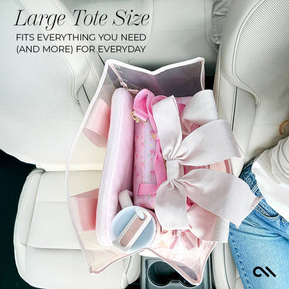 Case-Mate Pink Bow Jelly Tote