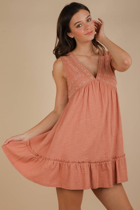 Rust Mini Dress