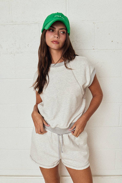 Lounge Short Set Relaxed Fit: Grey