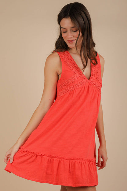 Coral Mini Dress