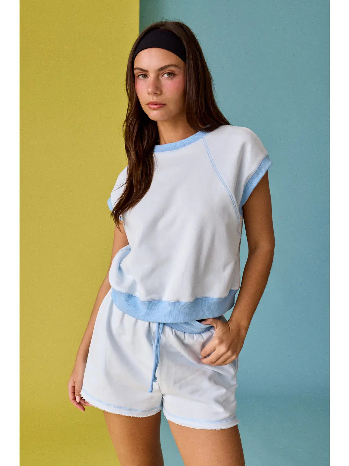 Lounge Short Set Relaxed Fit: BLUE