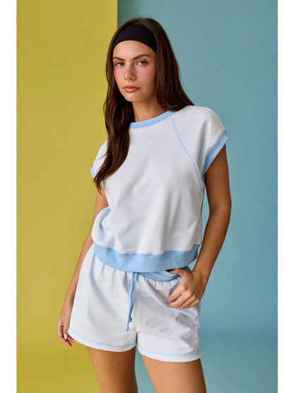 Lounge Short Set Relaxed Fit: BLUE