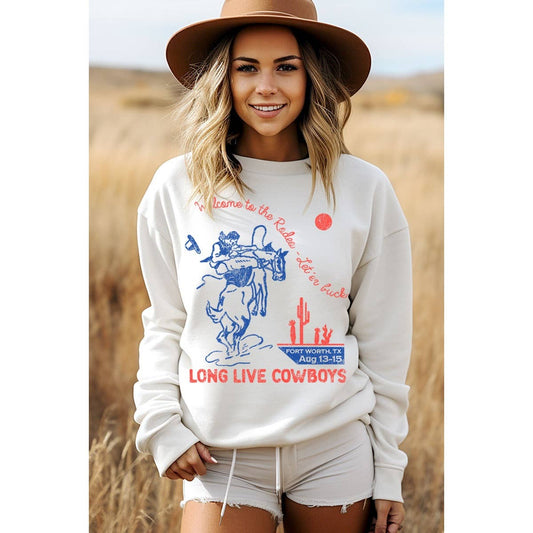 LONG LIVE COWBOY MINERAL GRAPHIC SWEATWHIRTS