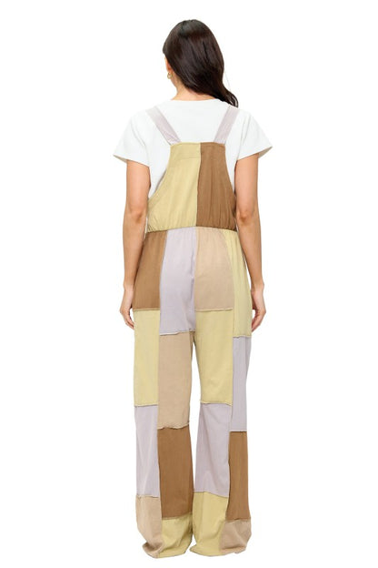 Overall Patchwork Earthy Tones