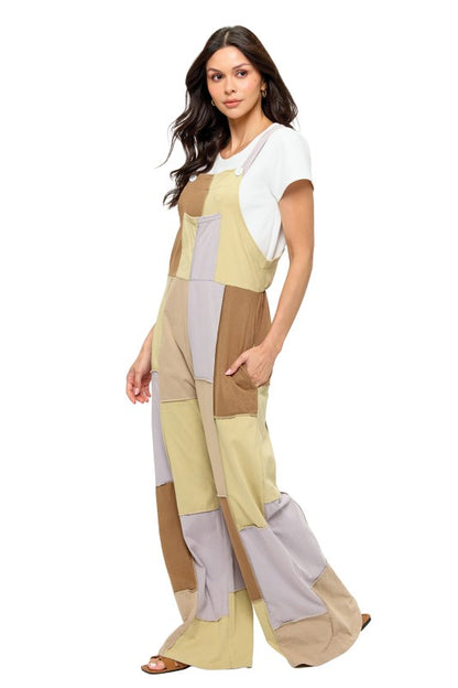 Overall Patchwork Earthy Tones