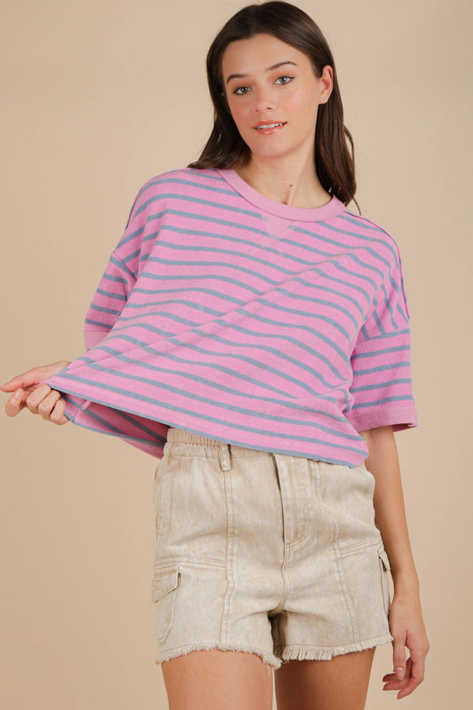 Oversized Stripe Casual Comfy Knit Top