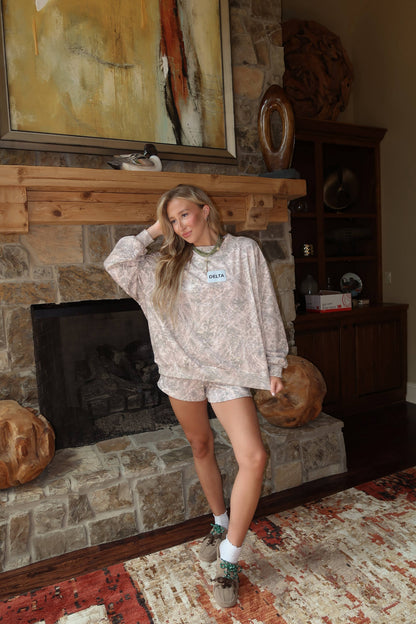 Delta White Washed Camo Mockneck Set