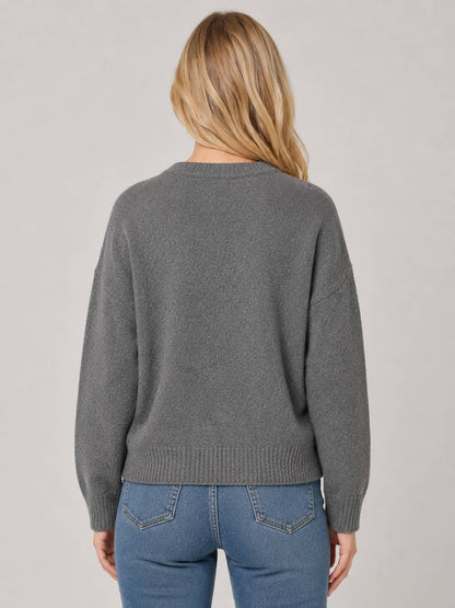 Duck Family Crewneck Sweater- Charcoal