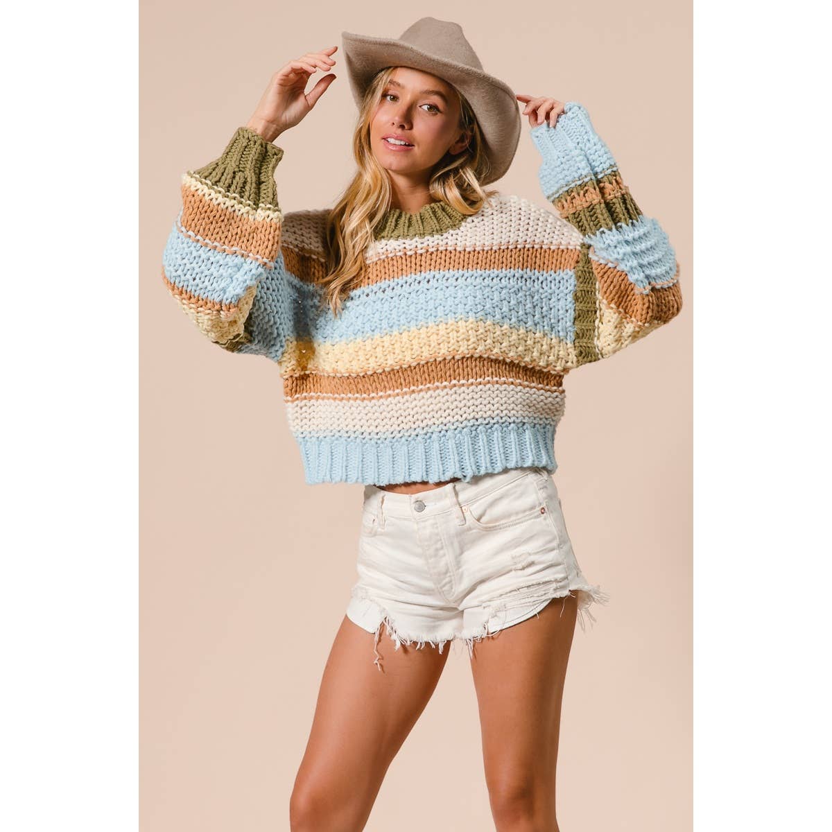 MULTI COLORS STRIPES SWEATER