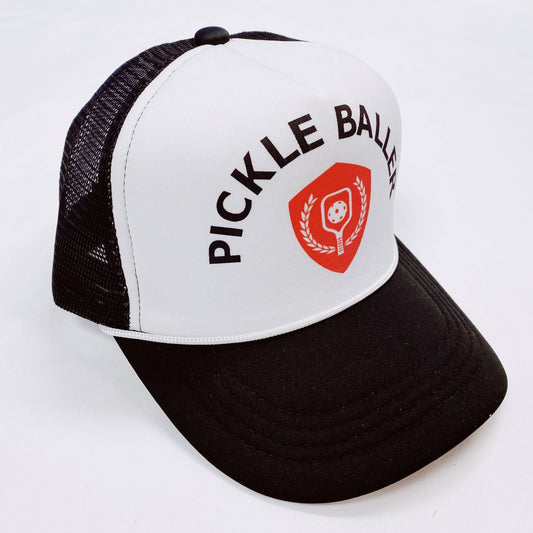 Sporty Pretty Trucker Ball Cap: Pickle Baller