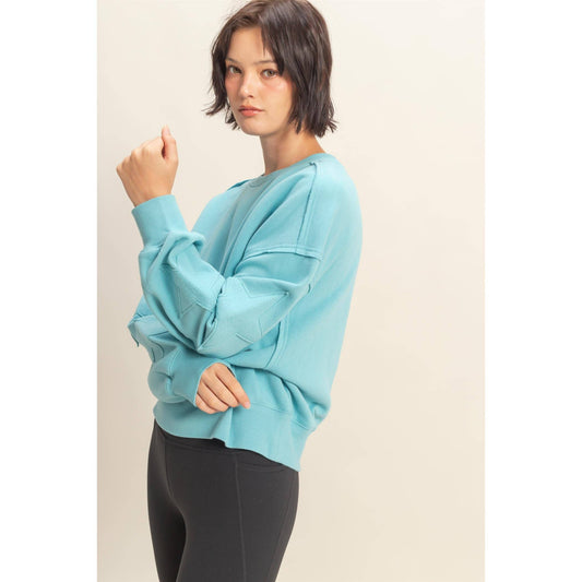 Star Patch Crewneck Sweatshirt