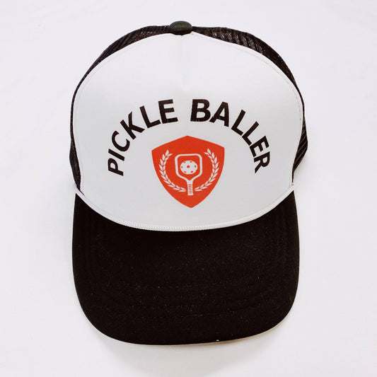 Sporty Pretty Trucker Ball Cap: Pickle Baller