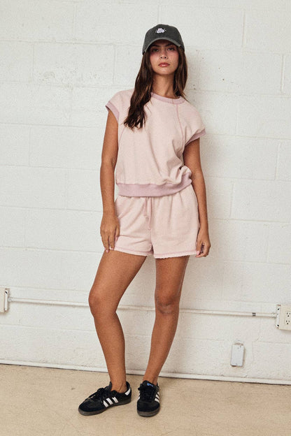 Lounge Short Set Relaxed Fit: PINK