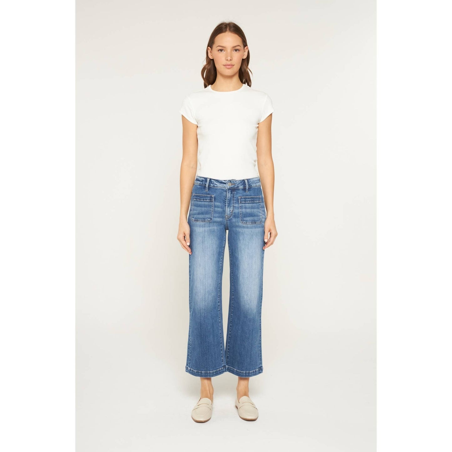 Mica Denim - HIGH RISE CROPPED WIDE LEG